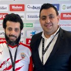 Turki Al-Sheikh y Mohamed Adel en Butarque, donde el Almería lograba el ascenso a Segunda División en 2022.