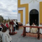 Bendición de la Ermita de la Santa Cruz tras la restauración.