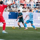 Arnau Puigmal en el partido ante el Málaga de la primera vuelta.