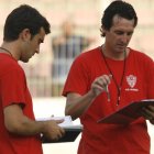 Juan Carlos Carcedo con Unai Emery trabajando por un Almería de Primera.