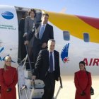 El expresidente Griñán en la inauguración de la ruta Almería-Sevilla en 2010.