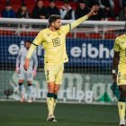 Édgar y Lopy en primer plano en un encuentro donde el Almería se vio superado por el Eibar y acabó perdiendo por la mínima.