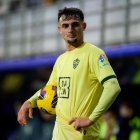 El gesto de Pubill dice muchas en el partido en Ipurúa ante el Eibar.