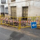 Casa afectada y precintada por las lluvias en Cantoria.