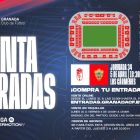 Cartel en el que el Granada anuncia los precios de las entradas.