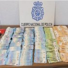 Dinero en efectivo incautado.