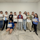 AP9: Ganadores Ana Sánchez, Lara Martínez-Salanova y Pedro Ferrer, y finalistas