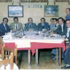 Almerienses en Madrid, en una comida  de la Casa de Almería. Entre otros aparecen Manolo Escobar, Chencho Arias, Martínez Soler  y Paco Cruz.
