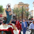 Inicio de la Procesión-Romería de San Marcos en El Ejido junto a la iglesia parroquial.