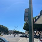 Semáfaro apagado en Almeria capital.