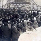 Banquete en el Salón Ideal de Almería en 1916 celebrando la vuelta de la luz eléctrica. Imagen del Museo de Terque.