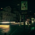 Imágenes del centro de la ciudad a medianoche.