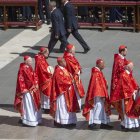 Imagen de cardenales en el funeral del Papa Francisco.