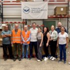 Los organizadores del evento el día de la recogida.