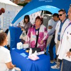 María del Mar García, presidenta del Colegio de Enfermería de Almería, esta mañana en la Rambla.