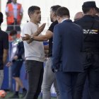 Antonio Hidalgo y Eder Sarabia en un partido de alta tensión.
