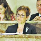 Adriana Valverde, en un pleno del Ayuntamiento de Almería.