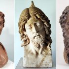 Flamenca con tocado en terracora; boceto para el Cristo de las Penas y Sanedrita en bronce: tres de las piezas del legado de Álvarez Duarte