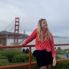Estela Fernández en San Francisco durante su estancia en Estados Unidos.