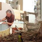 A la izquierda, firma de la hipoteca; a la derecha, solar en el que se construirá la casa de hermandad del Rocío.