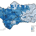 Mapa de los municipios en riesgo por el virus del Nilo.