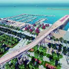 Imagen aérea de cómo será el puerto-ciudad