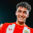 Valen Gómez en el día de su debut en el fútbol profesional. Fue en el Heliodoro Rodríguez López, en Tenerife.