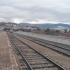 Plataforma ferroviaria de alta velocidad.