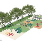 Así será la nueva zona de juegos infantiles del parque Elena Pezzi