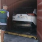 Imagen facilitada por Guardia Civil de un contendor en el Puerto de Almería.