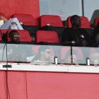 Lucas Robertone en un palco del Mediterráneo apartado del Almería.