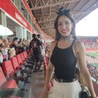 Vanessa Crippa en el palco del Estadio de los Juegos Mediterráneos.