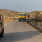 Imagen del conato de incendio en Los Malenos este domingo.