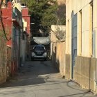 Coche de la Guardia Civil en la entrada del Cerro Matadero, donde ha ocurrido el asesinato.