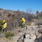 Efectivos del Infoca en la Sierra de la Atalaya.