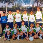 Moñino con Andrés Fernández y Javi García agachado en aquellos años 90.