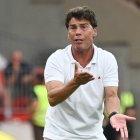 Rubi vivió el partido con alta tensión. Es la primera derrota del Almería esta temporada.