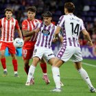 Una jugada del partido en Valladolid.