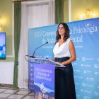 Mariela Checa, decana del Ilustre Colegio Oficial de Psicología de Andalucía Oriental, en la pasada Convención de la Psicología de Andalucía Oriental.