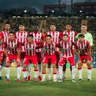 El once del Almería en el Estadio de Gran Canaria ante Las Palmas.