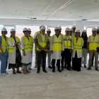 Directivos de Salud y Torrecárdenas, en el futuro centro de Consultas Externas.