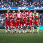 El once de Rubi en el Estadio de Riazor ante el Deportivo.