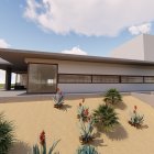 Diseño exterior de la Casa Club del Campo de Golf Alborán de El Toyo