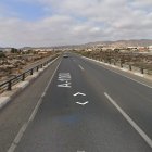 Carretera A-1000 entre Huércal de Almería y Viator.