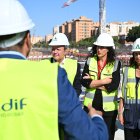 Vázquez junto a Santano visitando las obras del soterramiento