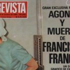 Encarna Redondo en la famosa portada donde aparece el dictador agonizando.