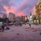 Así quedó la zona de la gran fuente central que tiene la nueva Puerta de Purchena