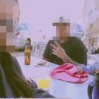 Bárbara y su pareja sentimental, Juan David, junto al pequeño Luca.