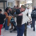Despedida de los legionarios que han salido desde el Aeropuerto de Almería hacia la misión de Eslovaquia.