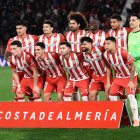 El once del Almería ante el Burgos.